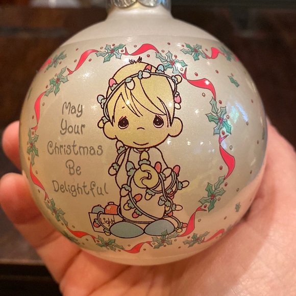 Precious Moments Collectible Glass Ball Ornament 1994 May Christmas Delightful - Picture 4 of 8